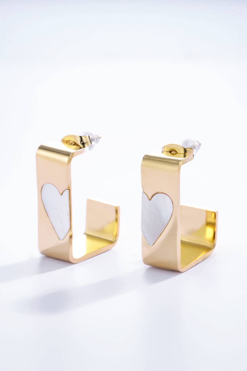 Boucles d'oreilles nacré et en acier inoxydable 124DY24K-1