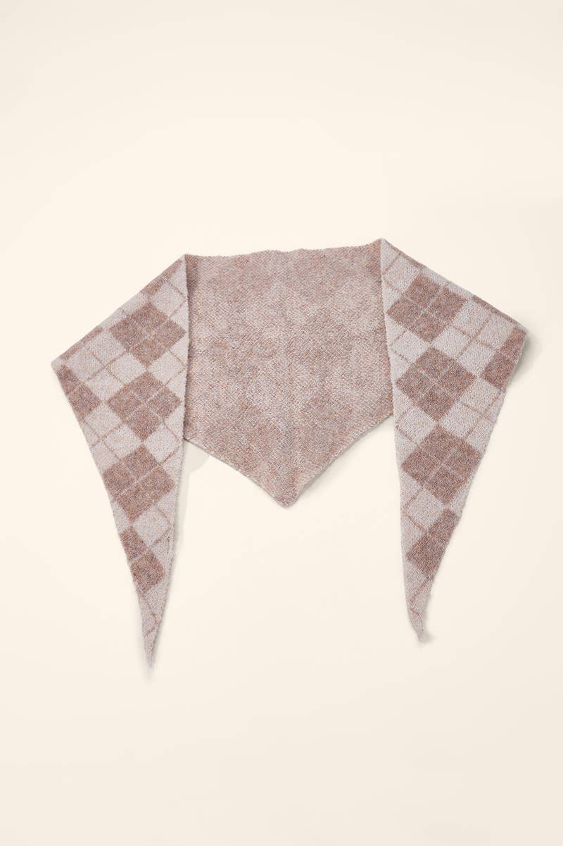 Écharpe triangle motif argyle FL610DF