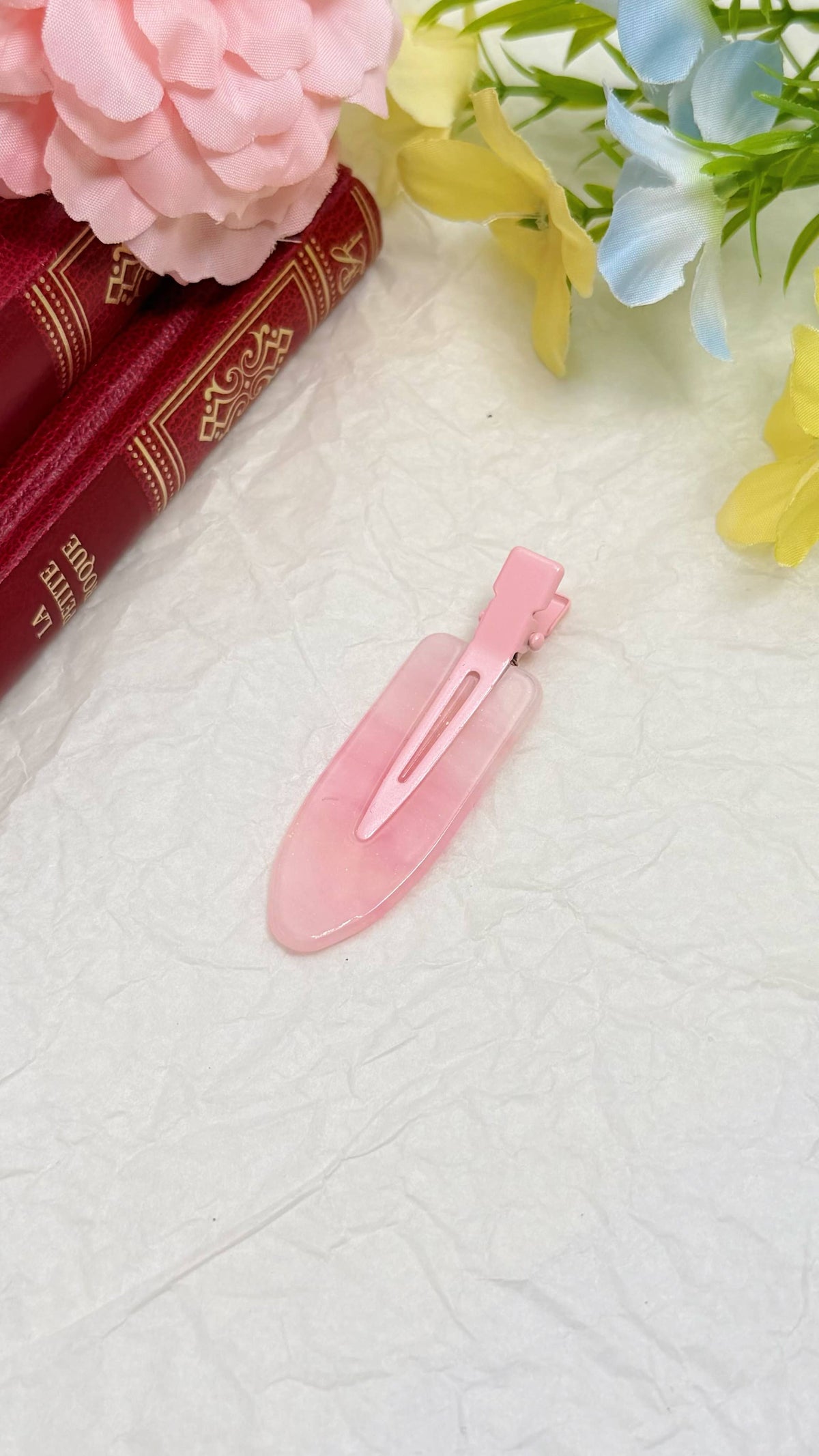 Marbled hair clips 6x2cm BRT209AL