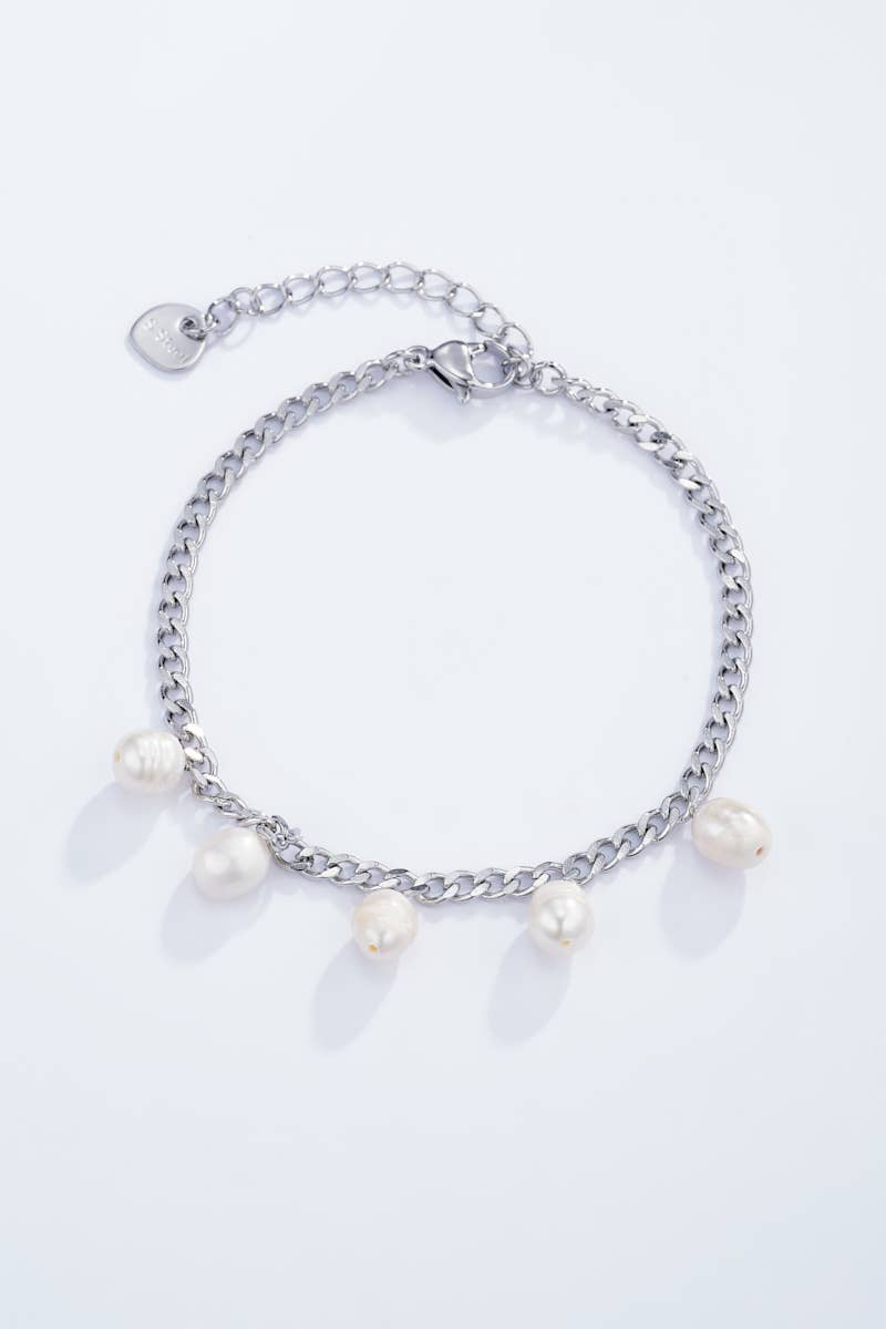 Bracelet avec perles en acier inoxydable 324RX03