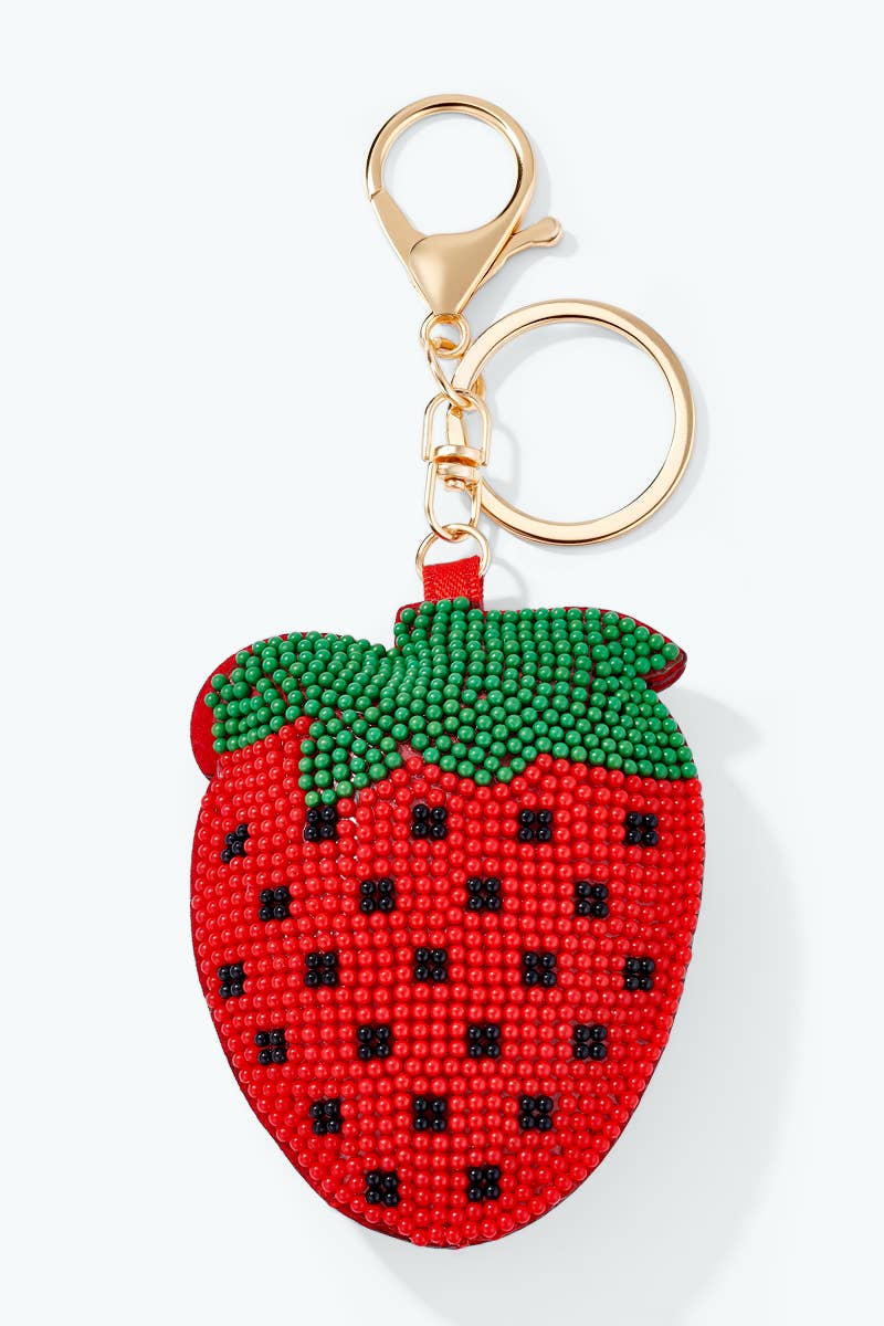 Strawberry seed bead keychain PC160SY