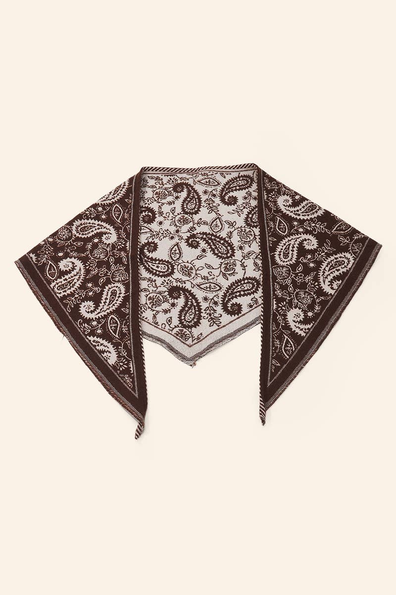 Écharpe triangle motif cachemire FL607DF