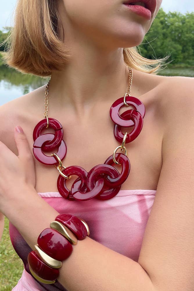 Resin necklace 2WY04
