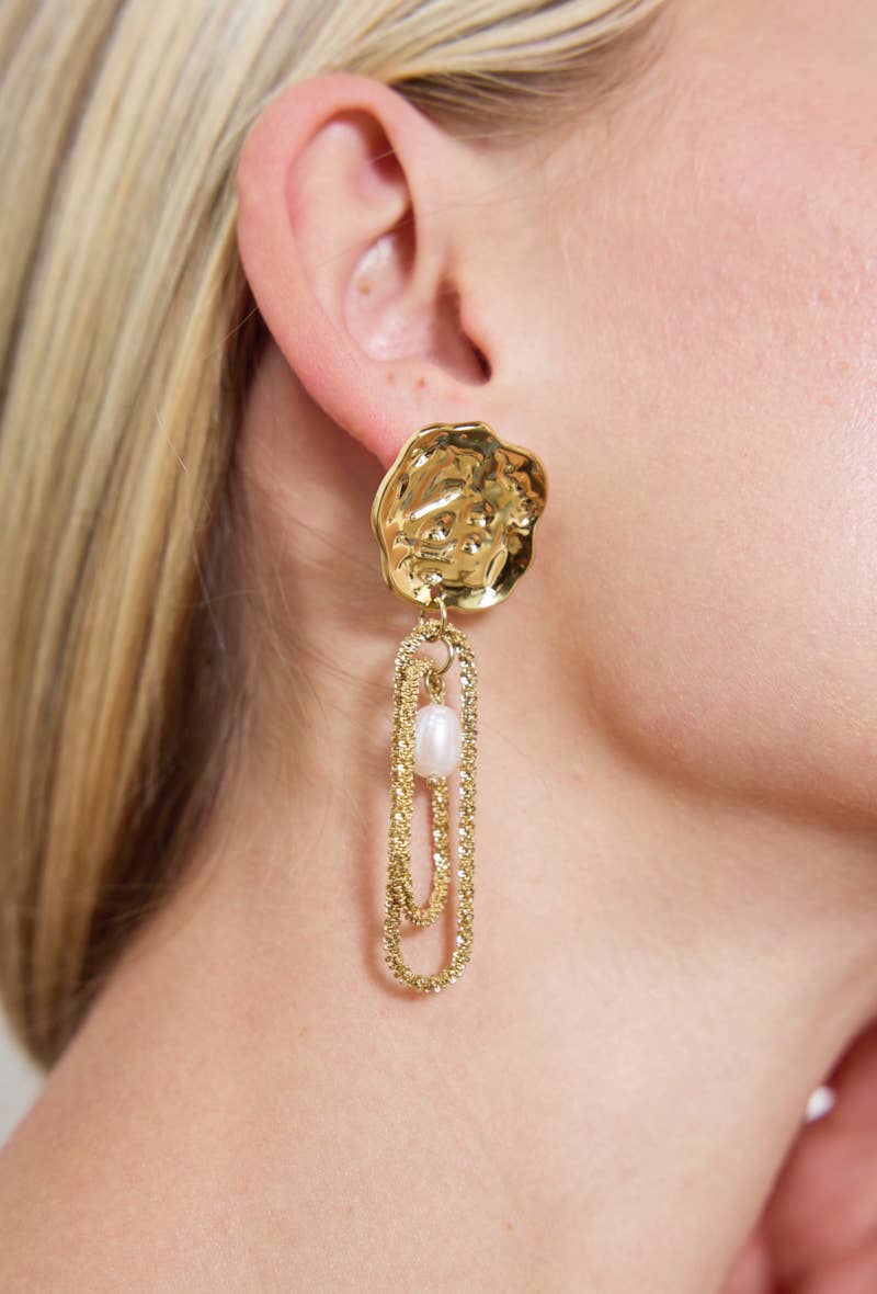 Boucles d'oreilles en acier inoxydable 124AQ244