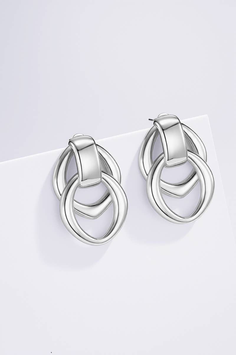 Boucles d'oreille en acier inoxydable 124AQ503