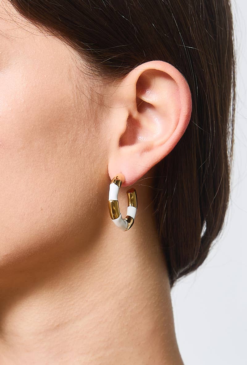 Stainless steel half-hoop earrings 124AQ191