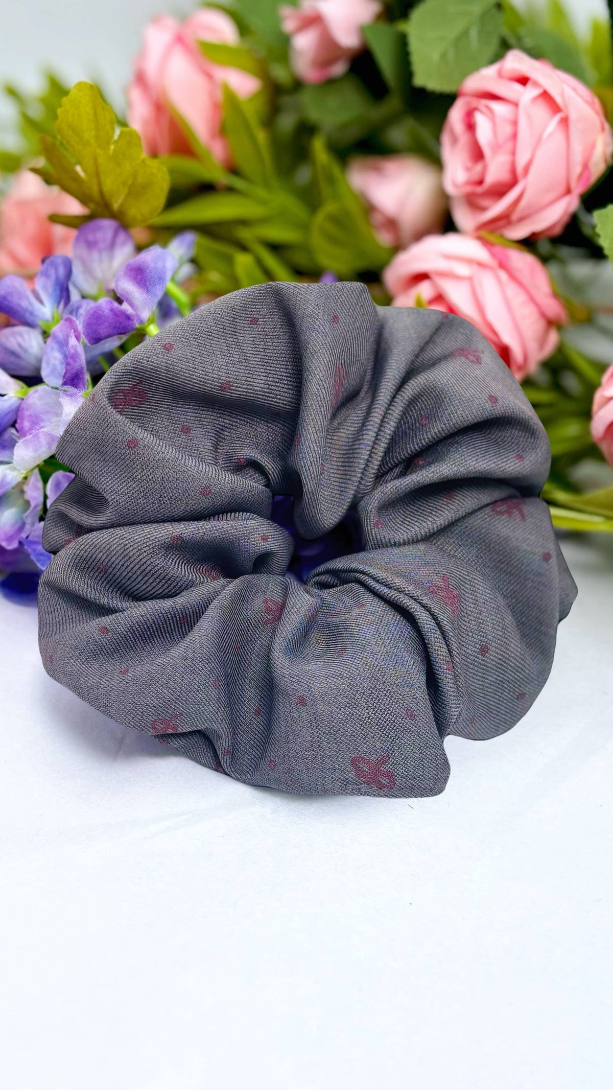 15cm bow-pattern scrunchie FQ63