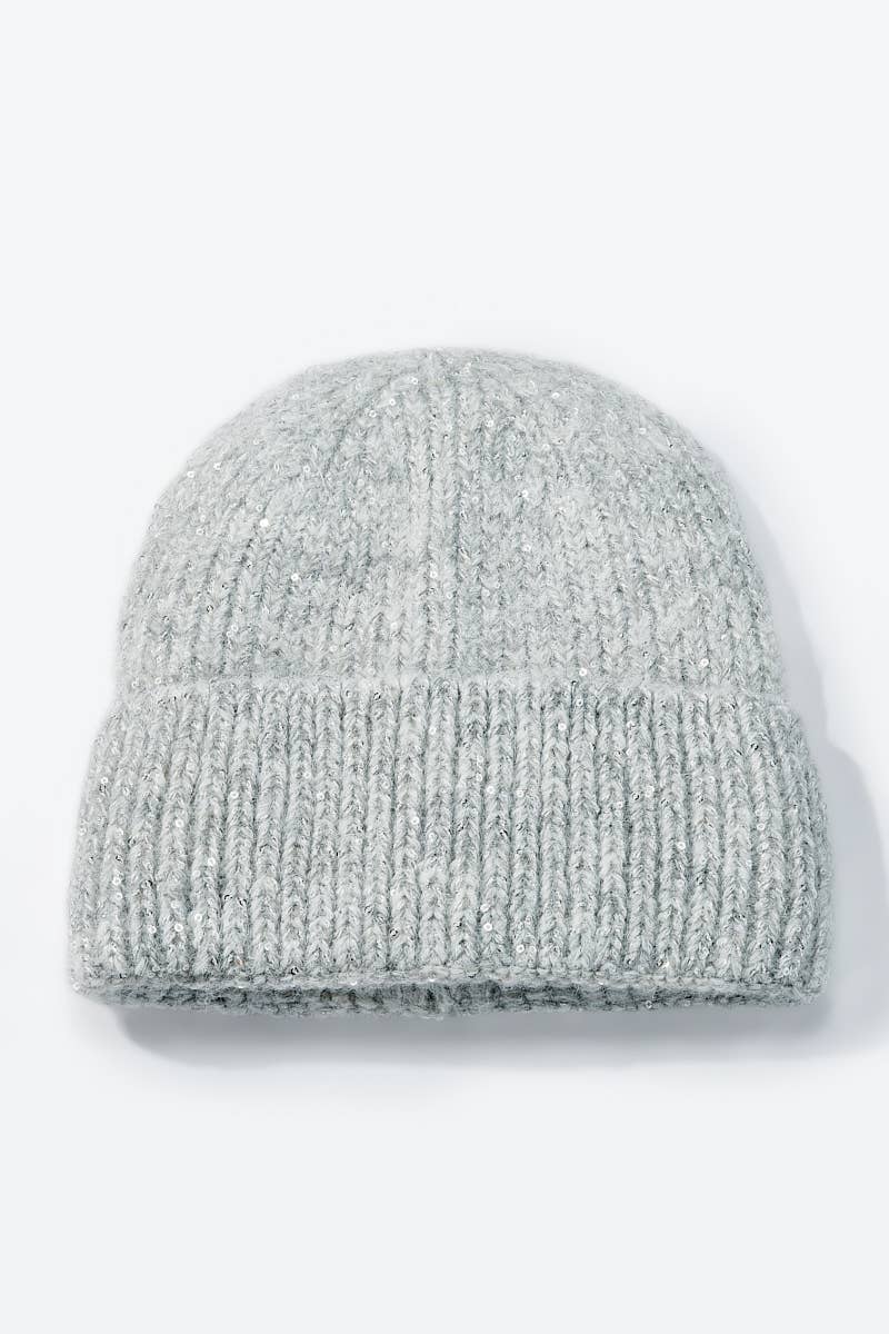 Metallic yarn wool beanie MJ202SD