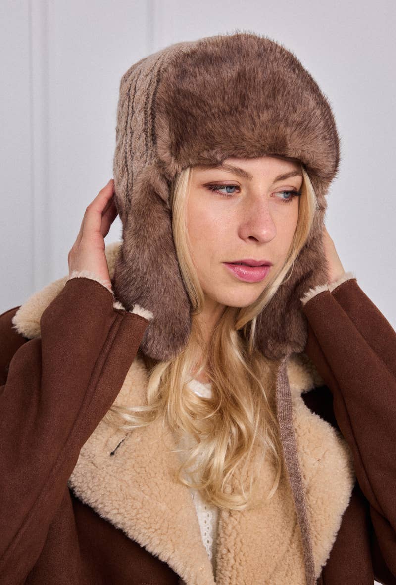 MJ218SD wool ear-flap beanie