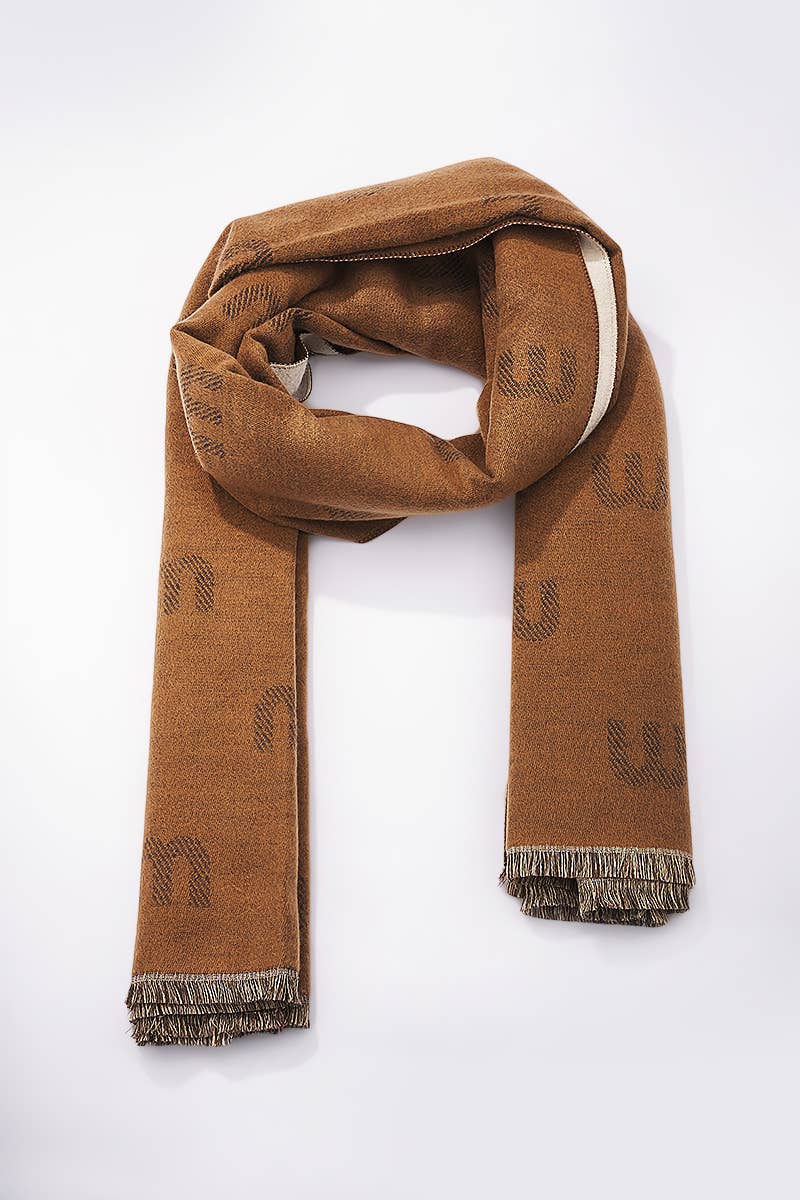 Wool heart pattern scarf FL203DF