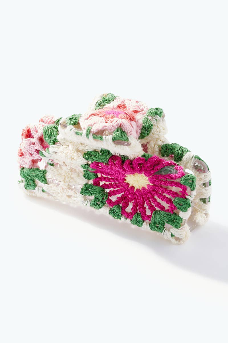 11cm crochet flower hair claw YH309HS