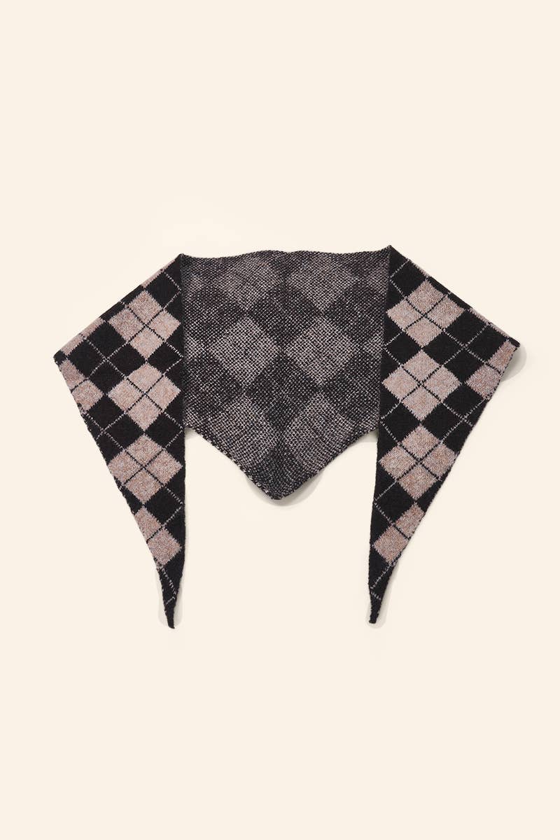 Écharpe triangle motif argyle FL610DF