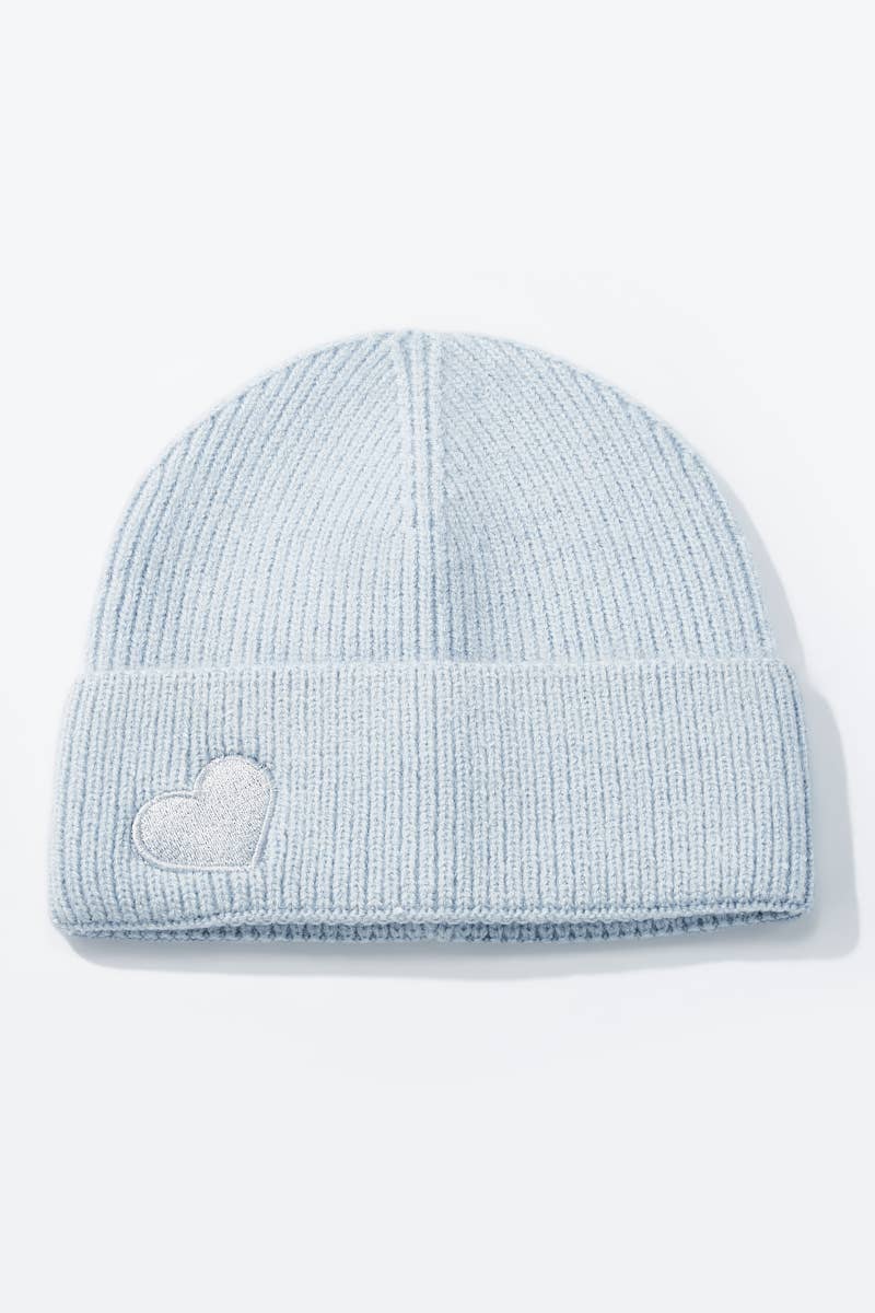 Bonnet uni avec cœur assorti MJ220SD