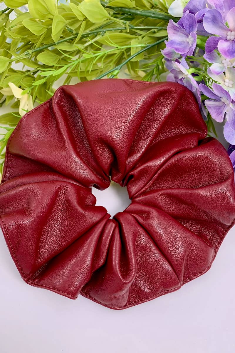 Faux leather scrunchie FQ84