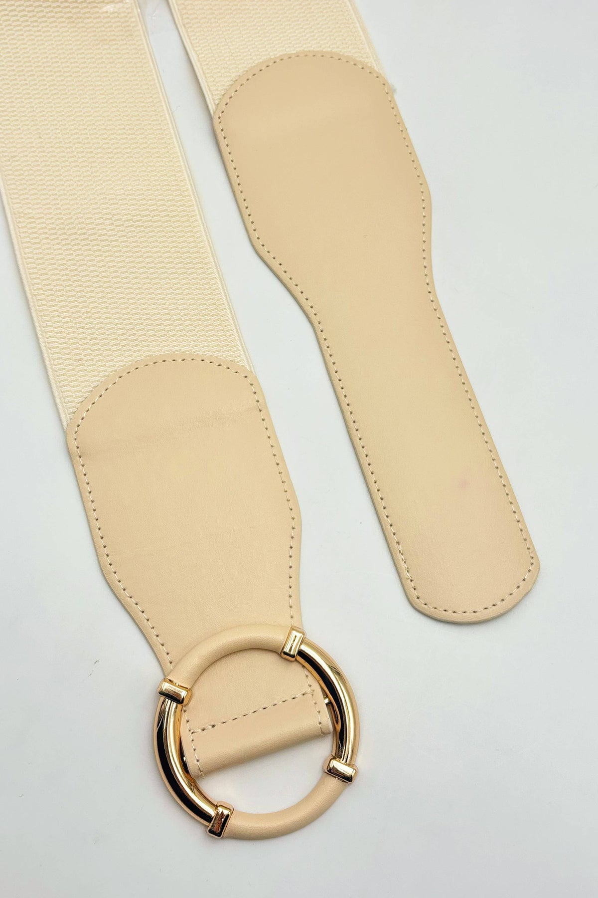 Wide faux leather belt CT38