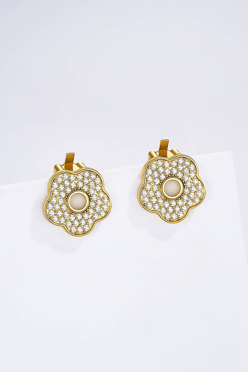 124RX224 stainless steel clip-on earrings