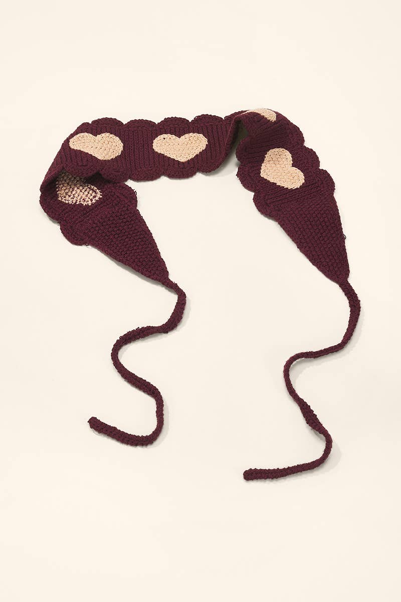 Bandana en crochet cœurs ST360HS