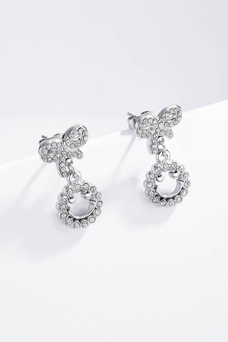 Boucles d'oreilles en acier inoxydable 124AQ248
