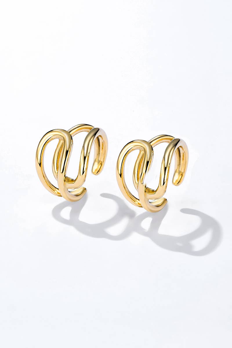 Boucles d'oreilles sans perçage en acier inoxydable 124AQ355