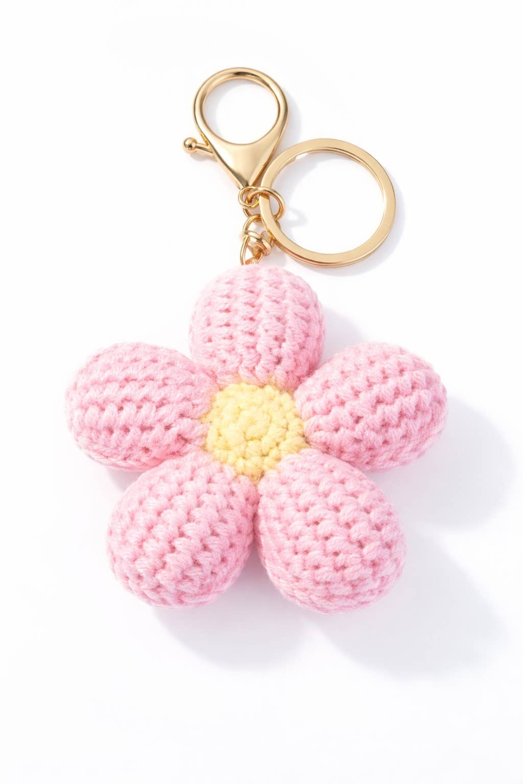 Grigri bag charm Crochet flower 8cm PC038HZ