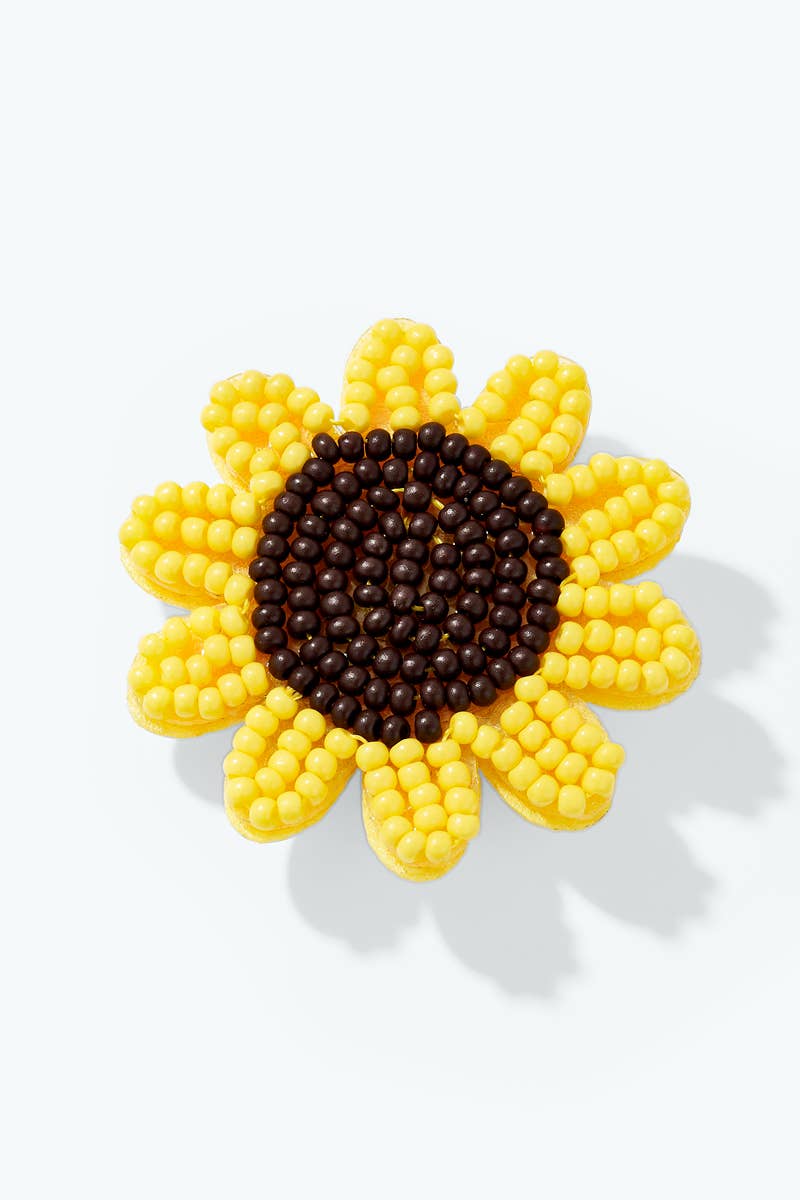 Broche Fleur en perles de rocaille BHY171SY