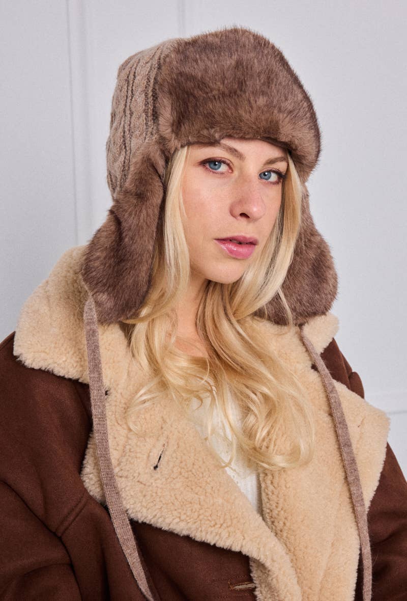 MJ218SD wool ear-flap beanie