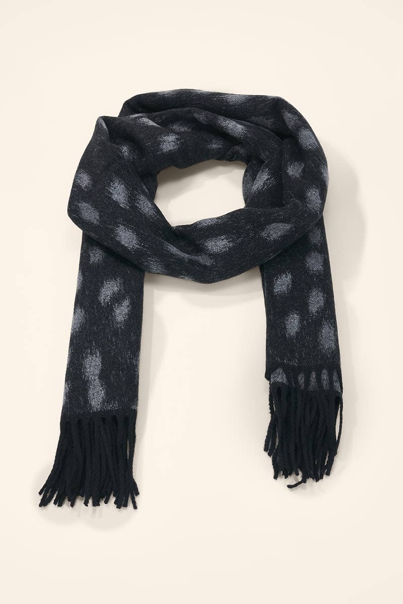 Wool scarf with doe pattern FL620DF