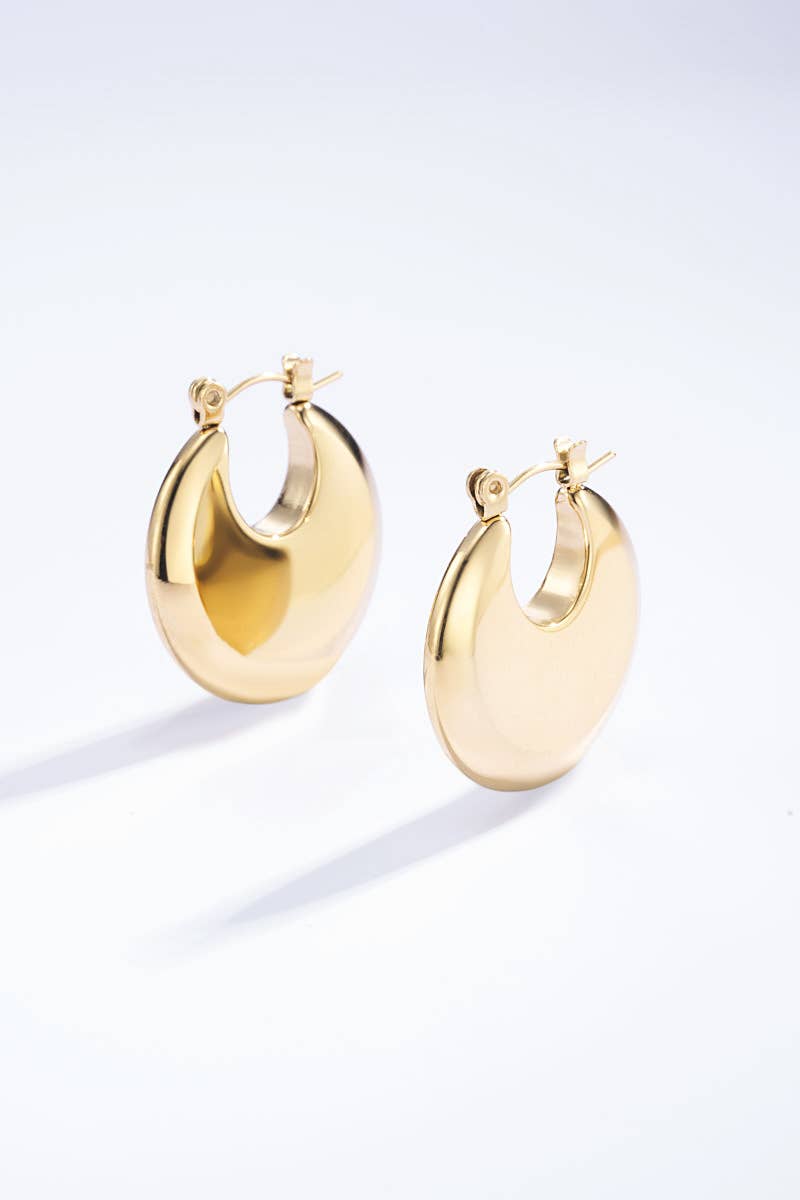 Boucles d'oreilles en acier inoxydable 124DY59