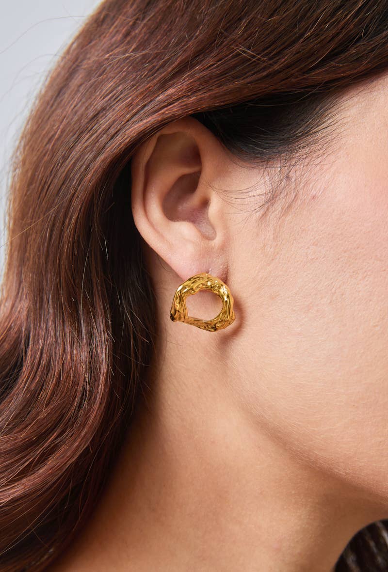 Boucles d'oreilles en acier inoxydable 124DY30