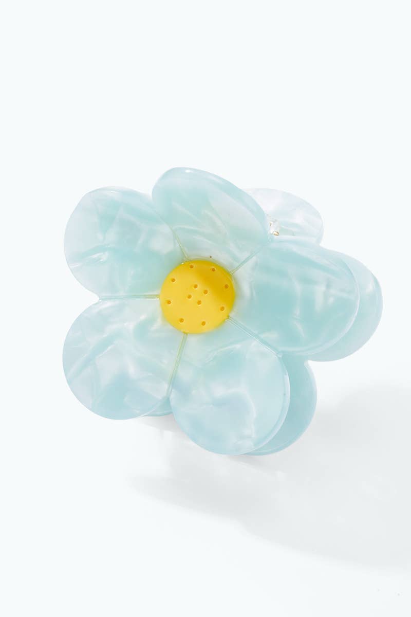 Pince à cheveux fleur nacrée 5,5cm YH140LY