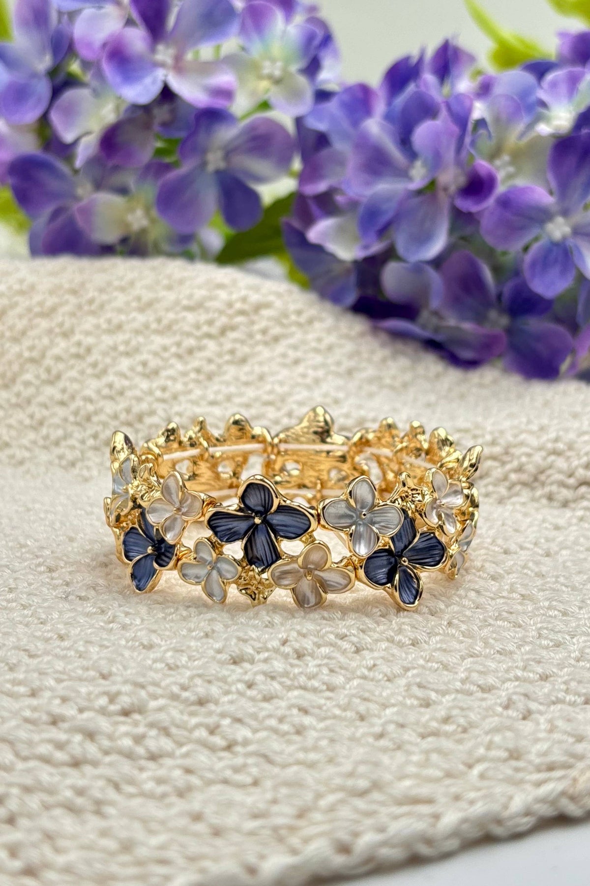 Colorful elastic flower bracelet 324CP22