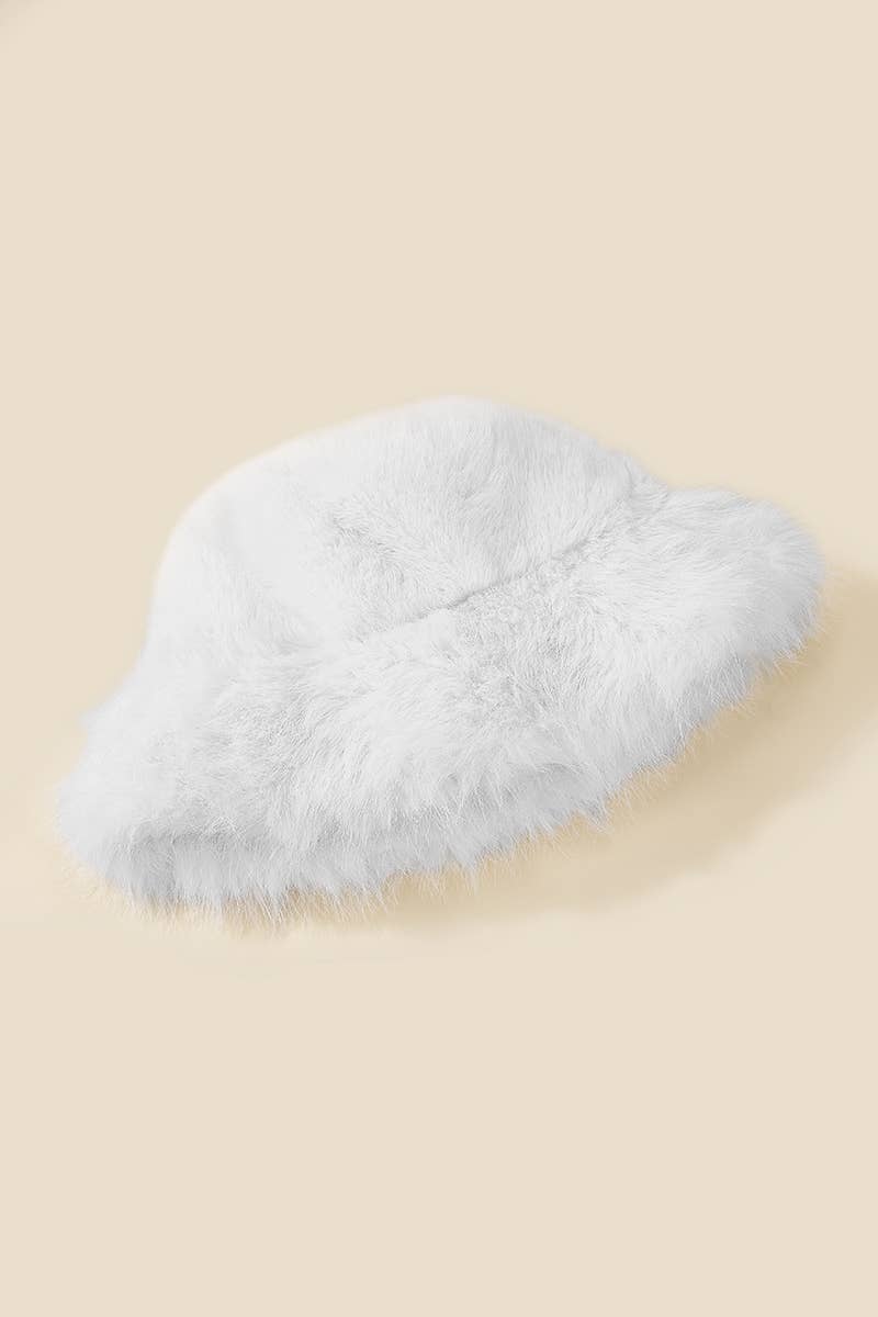 MJ216SD faux fur bucket hat