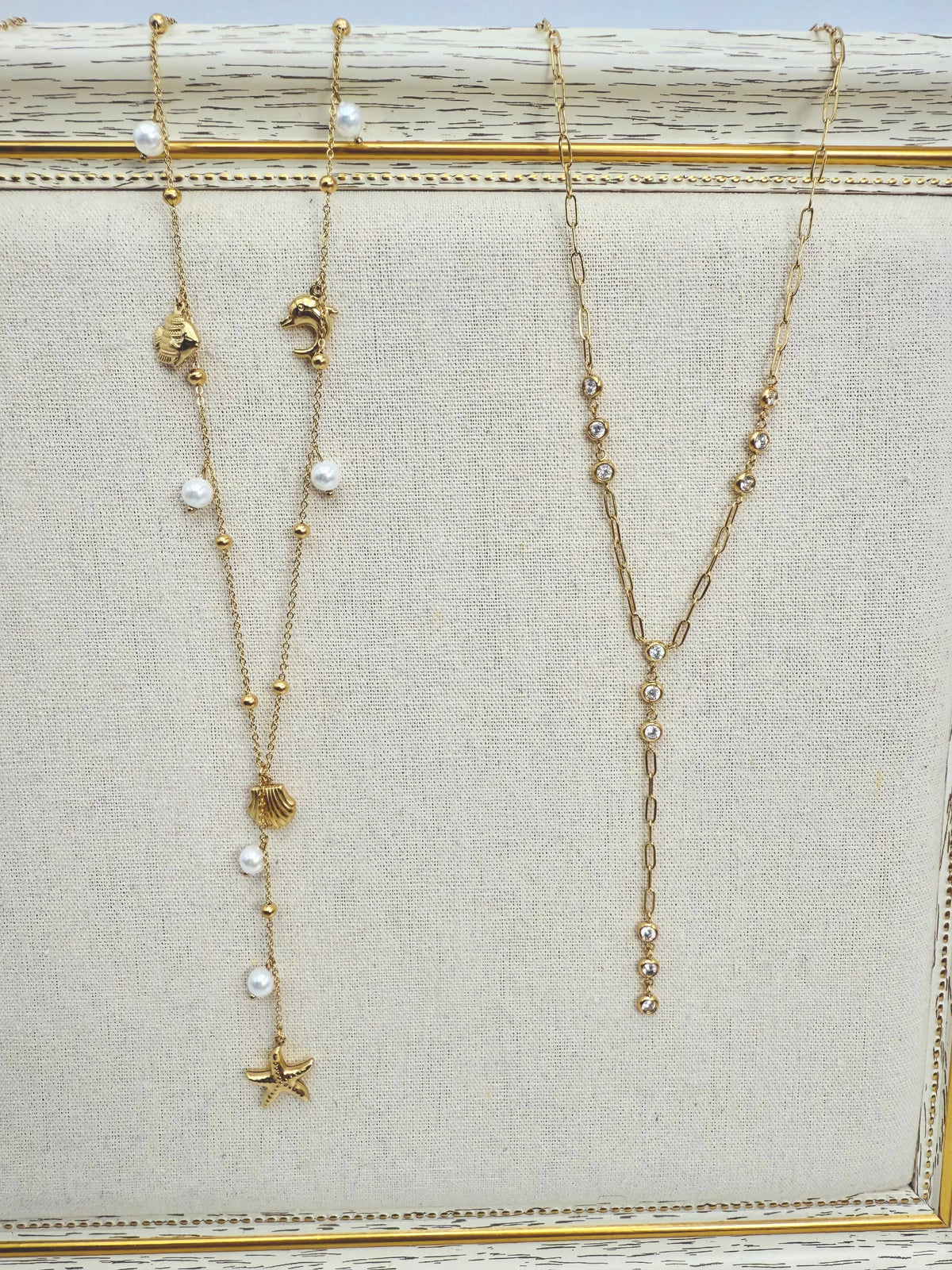 Set 10 colliers en acier inoxydable sans présentoir SET324