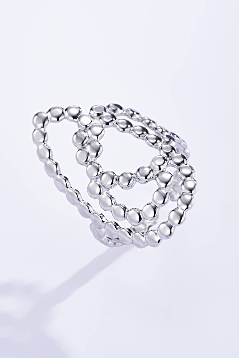 Bague texturée en acier inoxydable 424RX39