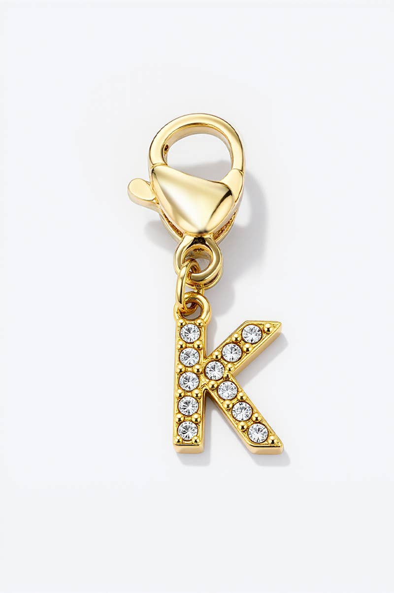 Charm breloque strassé CHARM-LETTRES-STRASS