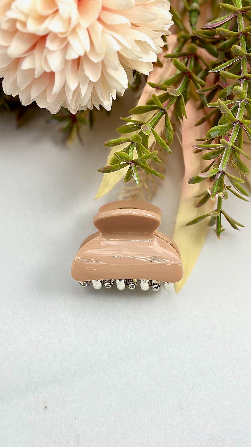 Mini pince à cheveux unie 3,5cm YH43