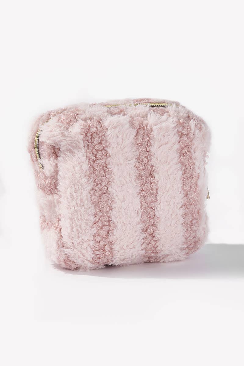 Trousse de maquillage Teddy à rayures carrée CY234JH
