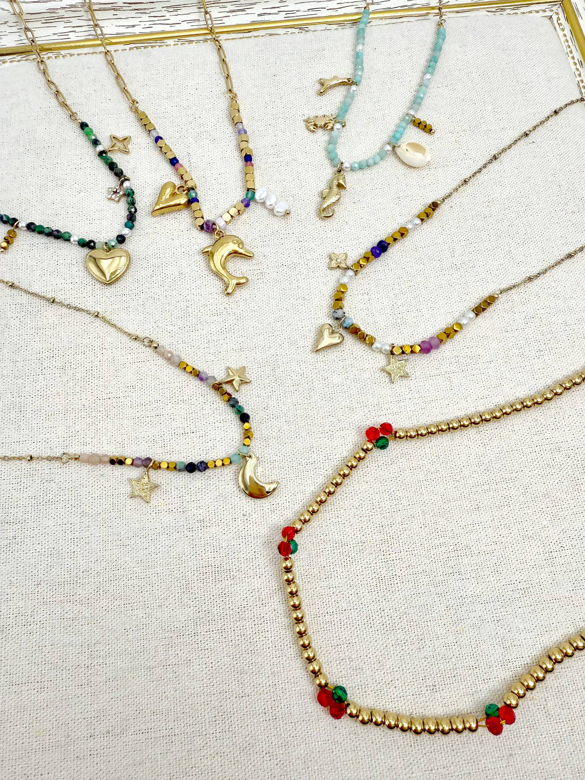 Set de 6 colliers en acier inoxydable SET282