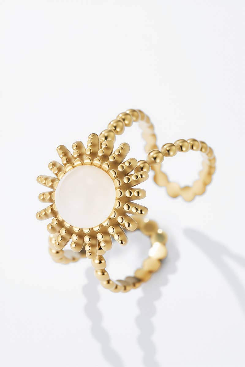 Bague Soleil en acier inoxydable 424CA59