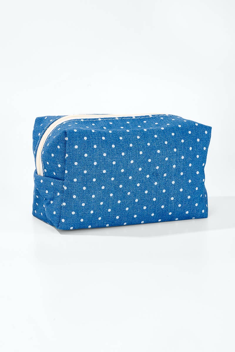 Trousse de maquillage en peluche à petits pois CY325JH
