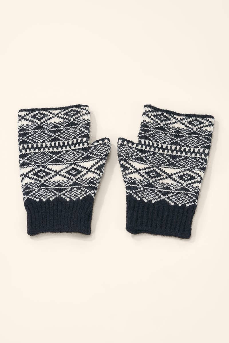 Jacquard knit mitten MT206SD