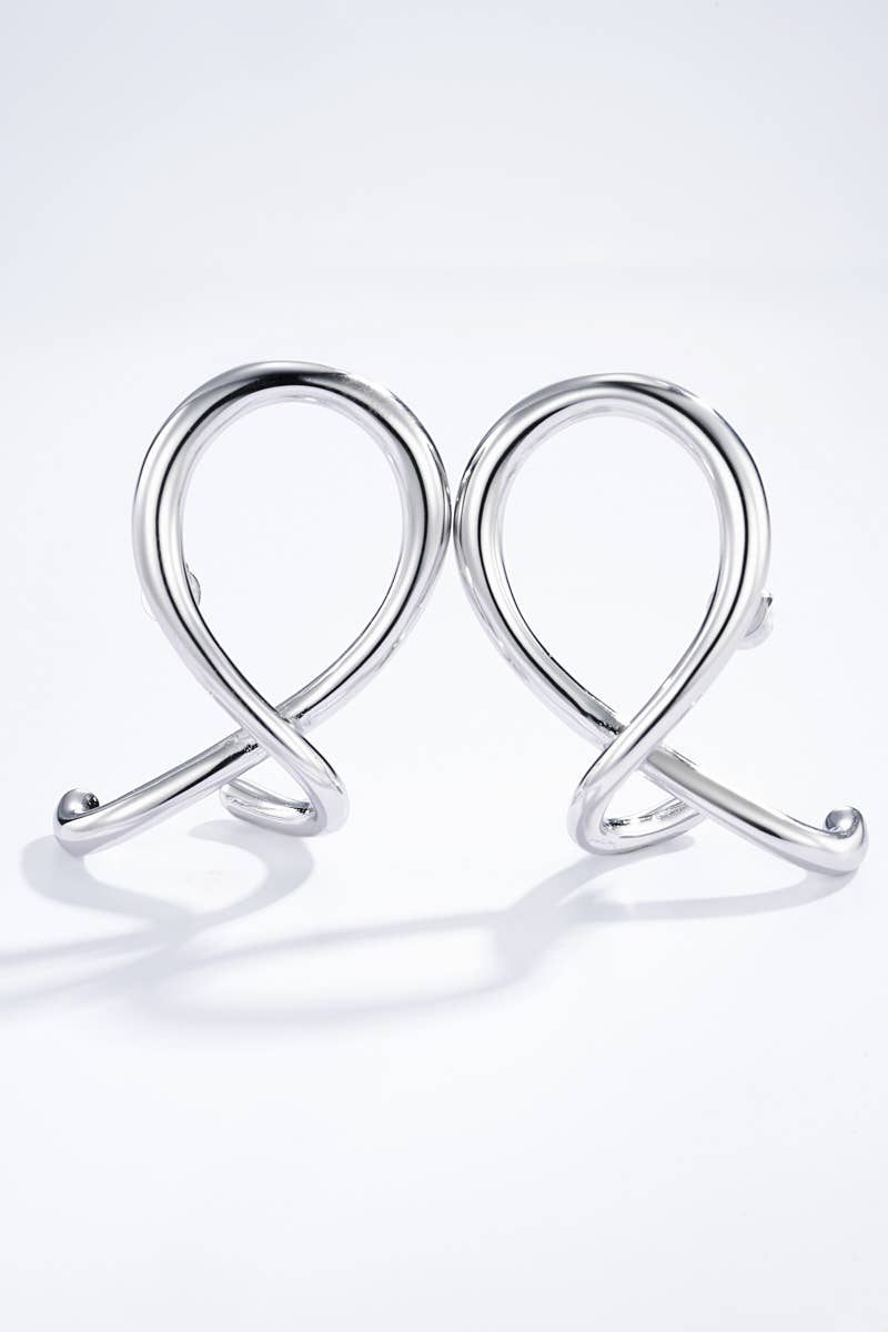 Boucles d'oreilles en acier inoxydable 124AQ344