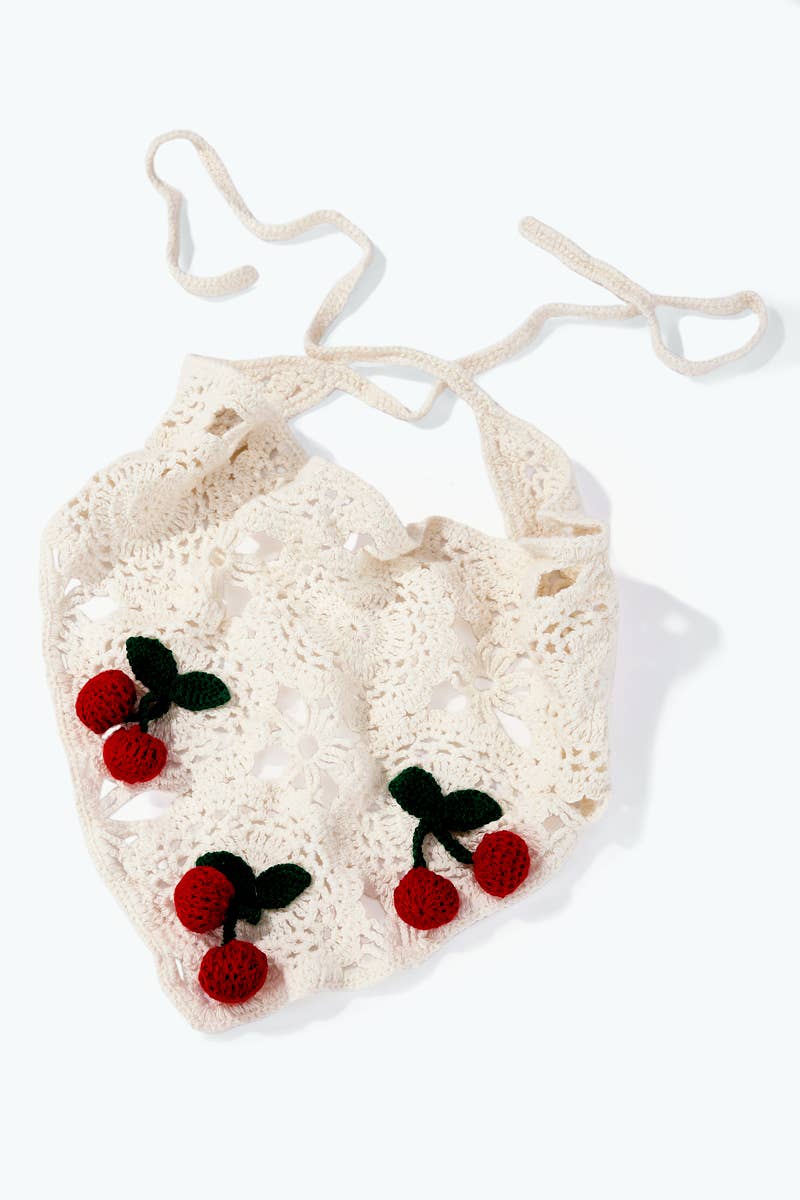 Cherry crochet bandana ST333HS