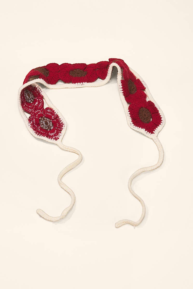 Bandana en crochet cœurs ST363HS