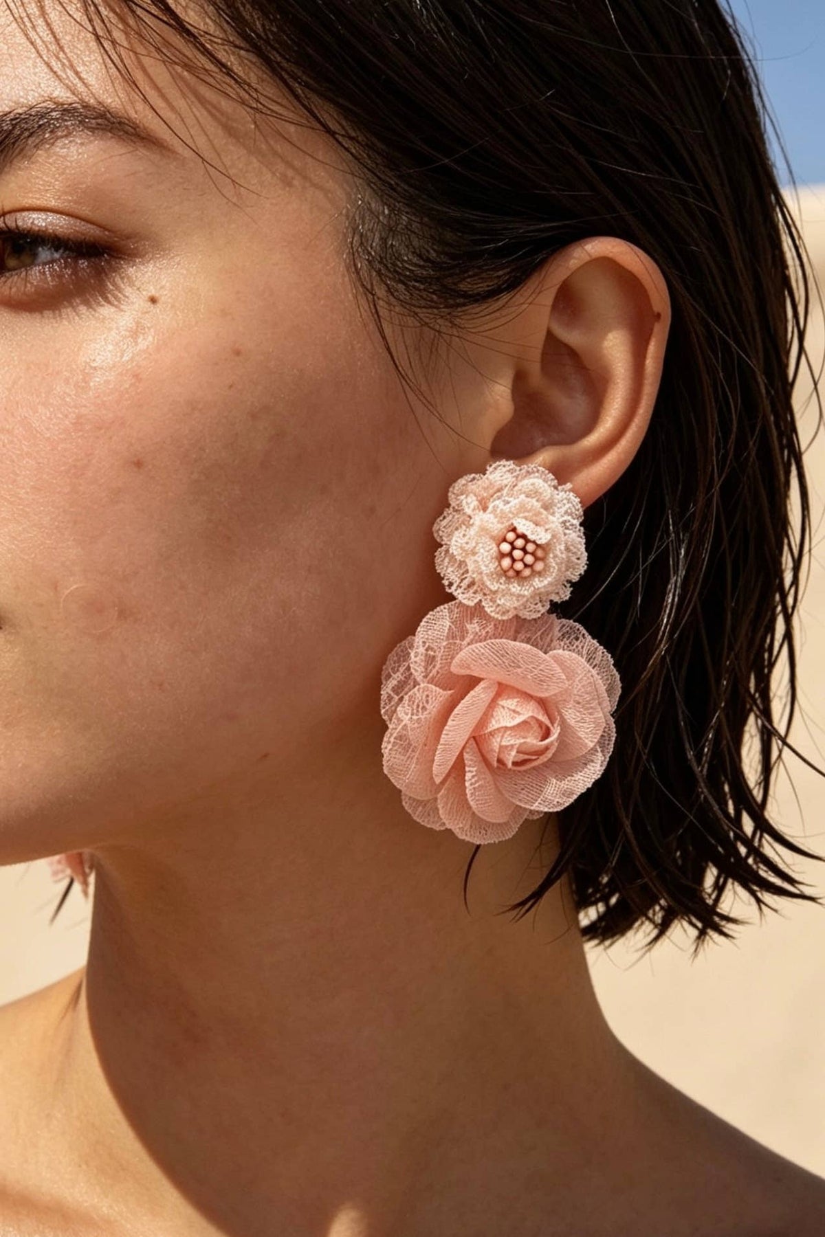 Boucles d'oreilles avec puce en acier inoxydable 124NN18
