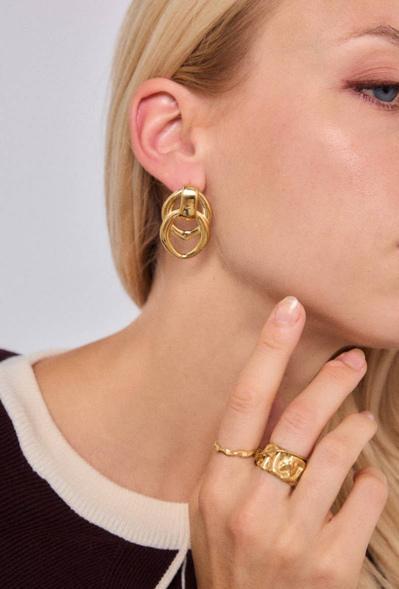 Boucles d'oreille en acier inoxydable 124AQ503