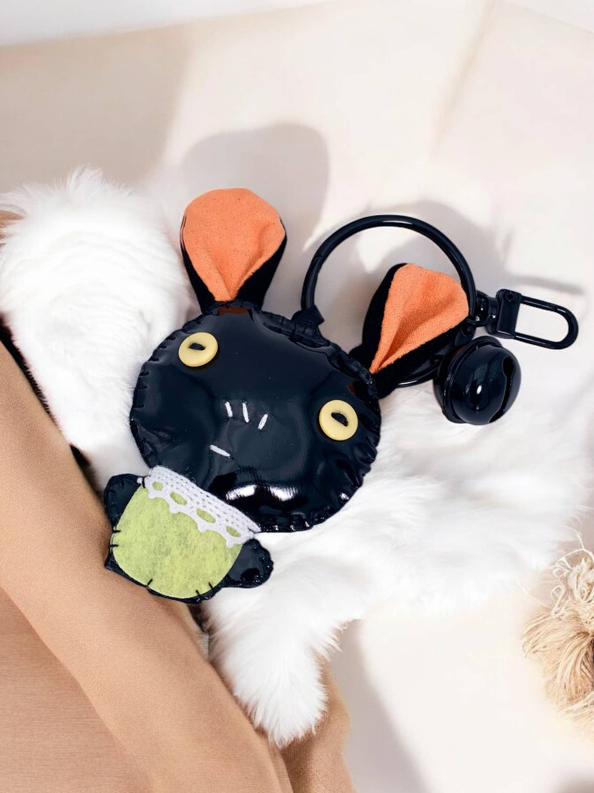 Plush keychain with bell JSG66