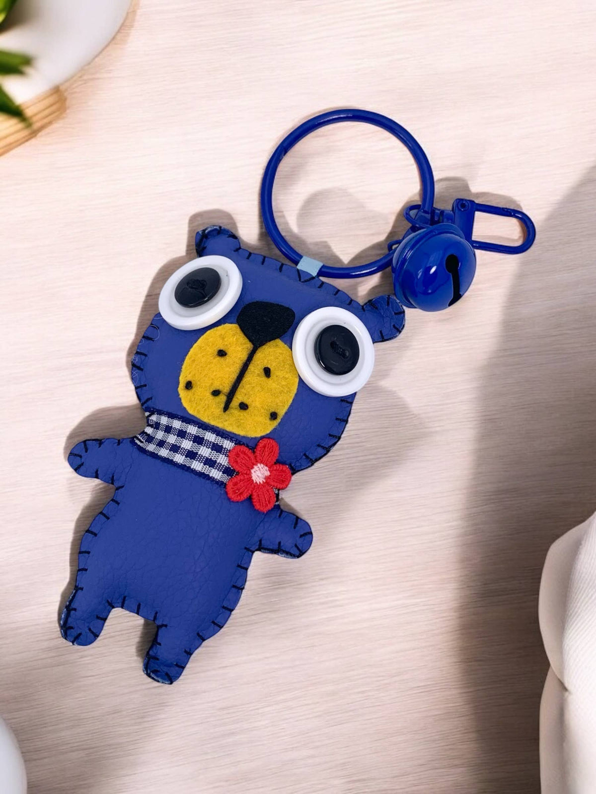 Plush keychain with bell JSG34