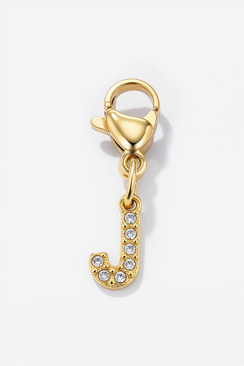 Charm breloque strassé CHARM-LETTRES-STRASS CHARM-LETTRES