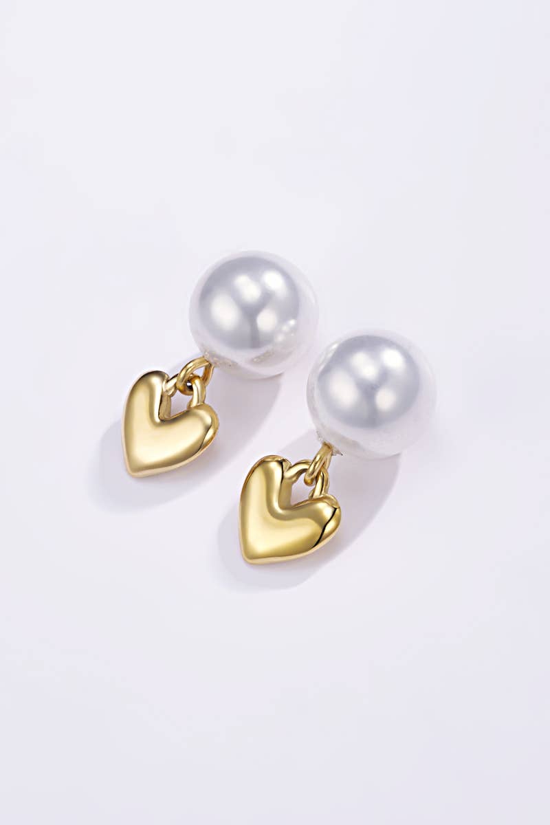 Boucles d'oreilles pendantes perle 124AQ185